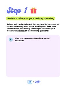 Thumbnail: Holiday spending review worksheet