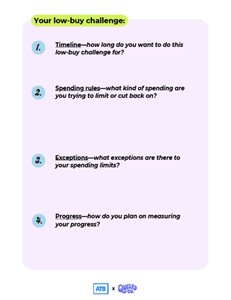 Thumbnail: Low-buy challenge worksheet