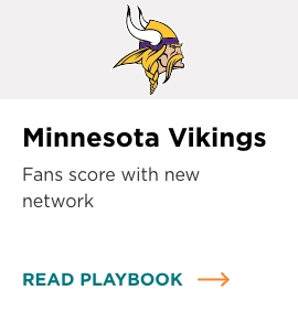 Minnesota Vikings purple, white and yellow Viking logo.