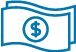 Green money icon with dollar sign