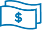 Green money icon with dollar sign