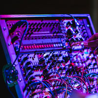 Switchboard with various wires and plugs
