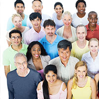 Group of people with various cultures and ethnicities